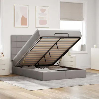 Obrázok produktu pre Maison Exclusive - Osmanská posteľ s matracom a LED diódami taupe140x190 cm Látka