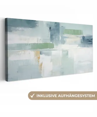Obrázok produktu pre MuchoWow® - Plátno - Farba - Moderné umenie - Abstraktné - Sivá, nástenný obraz, nástenná dekorácia Obývacia izba, 40x20cm