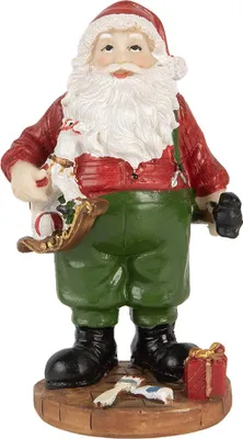Produktbild von Clayre & Eef Weihnachtsdekorationsfigur Weihnachtsmann 8x6x13 cm Rot Kunststoff