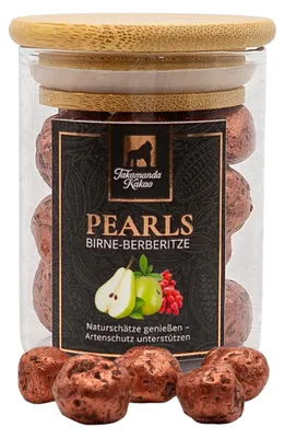Obrázek produktu pro Takamanda Kakao Pearls Hruška-Dřišťál | 60g | Vegan | Ochrana přírody