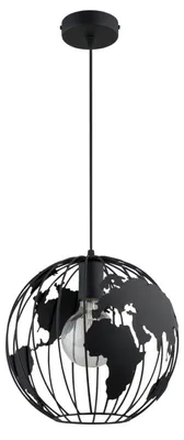 Produktbild von KAR-LIGHTING Pendelleuchte 1-flammig Schwarz, Metall für Esszimmer Wohnzimmer Küche – höhenverstellbar, E27-Fassung