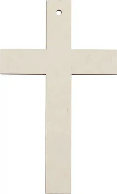 Produktbild von Kreuz aus Sperrholz, Kreuz zum Aufhängen, 15,5x9 cm, Symbol des Glaubens, Heilig, leicht