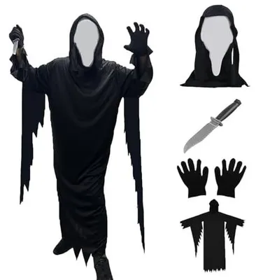 Zdjęcie produktu dla Kostium ghostface scream straszny duch na halloween karnawał maskaradę