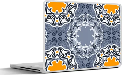 Produktbild von MuchoWow® Laptop Aufkleber Sticker Cover Winter - Abstrakt - Blumen - Design 36.5x27.5 cm - Laptop-Sticker