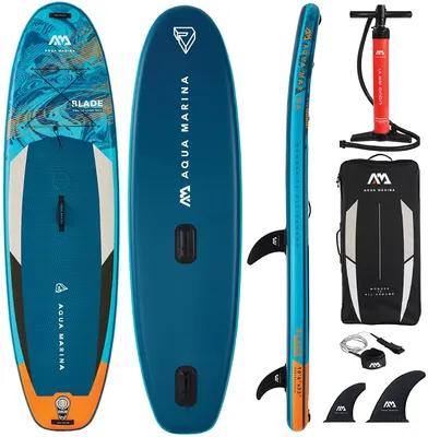 Produktbild von AQUA MARINA BLADE 10'6 Windsurf Board SET Stand Up Paddle Surf iSUP 320cm