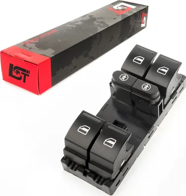 Produktbild von Fensterheber Schalter links schwarz für Seat Alhambra VW Touareg Touran Sharan