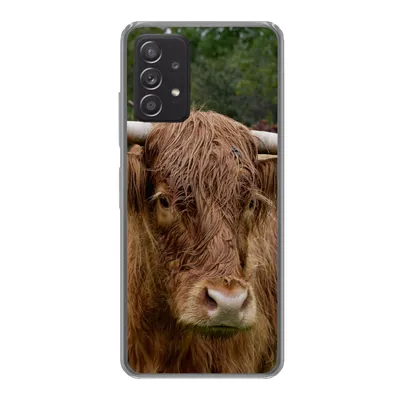 Produktbild von MuchoWow® Handyhülle Schutzhülle Hülle für Samsung Galaxy A53 5G Schottische Highlander - Tiere - Gras Silikon Softcase Handy Hülle - Schutzabdeckung