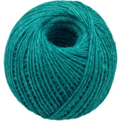 Produktbild von Juteschnur - Knäuel 200g , ca. 130 m , Durchmesser 1,75 mm - Grün