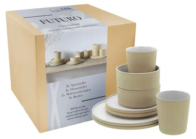 Produktbild von CreaTable, 21533, futuro white sand, Kombiservice 8-tlg, Steinzeug