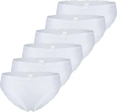 Produktbild von Nina von C. 6er Pack Cosy Jazz Pants Weicher Modal-Mix, Dekorative Spitze an Bund und Bein, Perfekter Sitz weiß 40