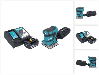 Produktbild von Makita DBO 484 RM1 Akku Schwingschleifer 18 V 112 x 102 mm + 1x Akku 4,0 Ah + Ladegerät