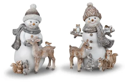 Produktbild von Dekofiguren Set Schneemann WINTERZEIT H. 16cm Kunststein Formano W25