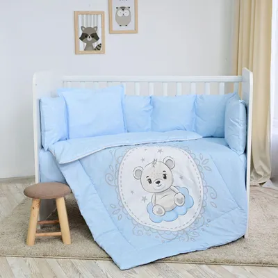 Produktbild von Lorelli Babybettwäsche-Set 5-tlg. Decke 140 x 95 cm Kissen 43 x 35 cm Nestchen