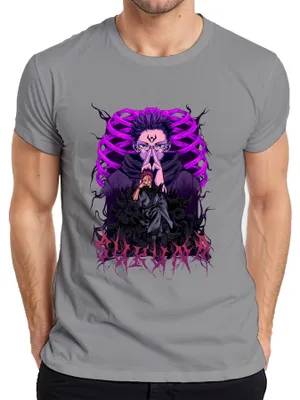 Produktbild von Sukuna Itadori Jujutsu Kaisen Anime Fluchkönig Otaku Geschenk Herren T-Shirt, Grau, M