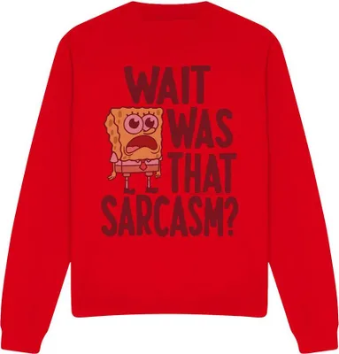 Obrázek produktu pro SpongeBob SquarePants - "Sarcasm" Sweatshirt für Herren/Damen Uni TV12934 (M) (Rot)