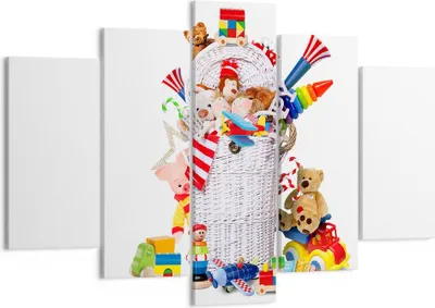 Produktbild von Bild auf Leinwand - Leinwandbild - Spielzeug Kinder Spaß Freunde - 150x100cm - Wand Bild - Wanddeko - Leinwanddruck - Bilder - Kunstdruck - Leinwand bilder - Wandkunst - EA150x100-3197