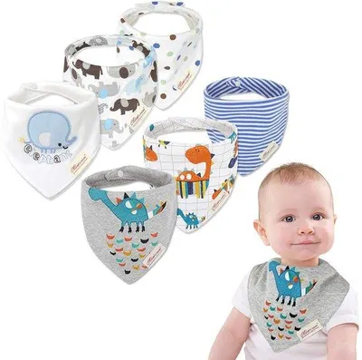 Image de Lot de 6 langes doux pour bébé, absorbants, en coton, pour garçons