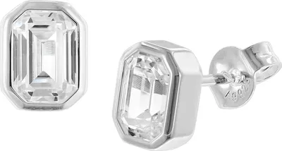 trendor 68497 Damen-Ohrringe 925 Silber Ohrstecker mit Zirkonia 1