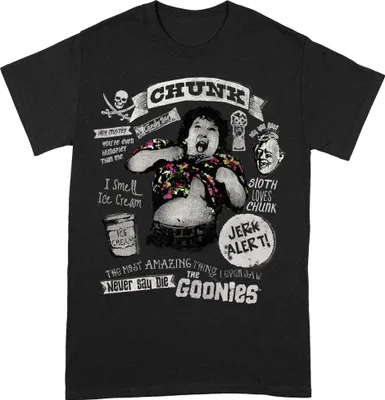 Image de The Goonies - "Chunk Truffle Shuffle" T-shirt unie homme/femme BI179 (S) (Noir/Gris)