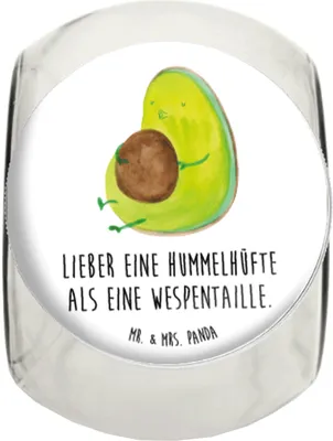 Produktbild von Mr. & Mrs. Panda keksglas Avocado Pfeifen XL 2000ml - Weiß - Geschenk, Ernährung, Schwanger, gewürzglas, Naschglas, Vorratsbehälter, glasbehälter, Vorratsglas, Abnehmen
