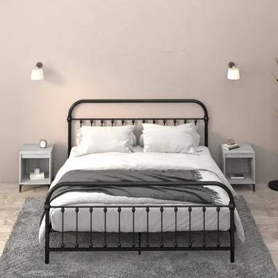 Image de vidaXL Tables de nuit 2 pcs. Gris Sonoma 40x35x50 cm