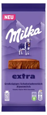 Produktbild von Milka EXTRA Alpenmilch Schokoladetafel zarte Textur Packung 190g