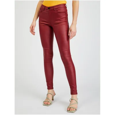 Obrázok produktu pre Dámske bordové nohavice skinny fit 36
