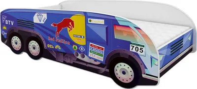 Image de ACMA Lit d'adolescent Lit d'enfant Lit de voiture Junior PisteLit complet avec matelas Sommier à lattes et protection antichute 160x80, 08