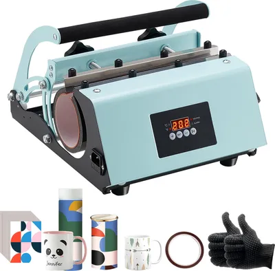 Produktbild von SucceBuy Wärmepresse für Becher, 887 ml Sublimationsdruck, DIY, Grün