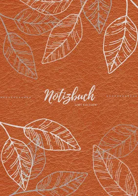 Produktbild von Notizbuch Tagebuch A5 liniert - 100 Seiten 90g/m² - Soft Cover - Silberne Blätter auf braun -Papier