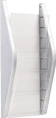 Produktbild von Prospekthalter H540xB280xT80mm DIN A4 hoch silber