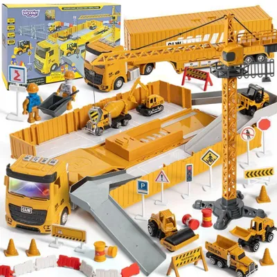 Immagine prodotto di Set da costruzione Woopie Truck 6 in 1 con gru, molle e accessori