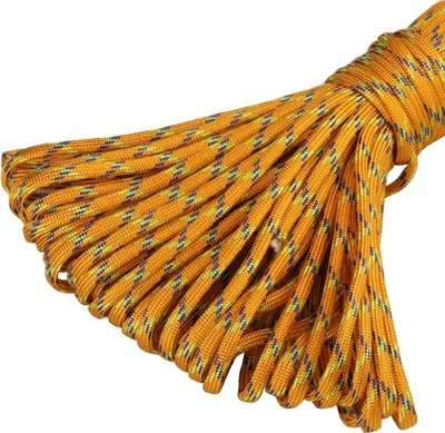 Produktbild von 5m Farbe-028 orange-gelb-blau Paracord 550 Fallschirmschnur Nylonleine