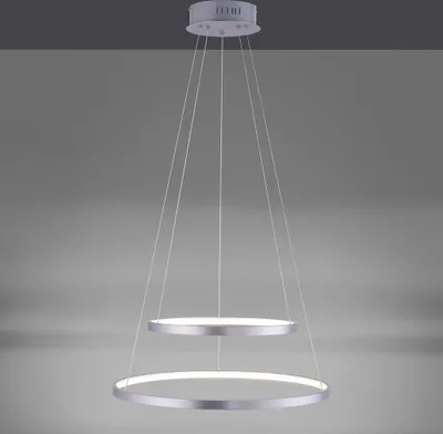 Zdjęcie produktu dla Okrągła lampa wisząca LED LeuchtenDirekt LS-Circle Ø 52 cm RGB+CCT stalowa