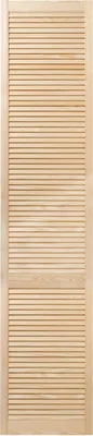 Produktbild von ben+camilla.com offene Lamellentür passend zu IKEA Pax Schrank | natur 229x49,4cm | Massivholz Kiefer