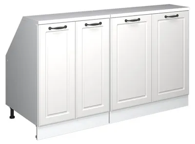 Produktbild von Küchenschrank für Dachschrägen Vicco R-Line Weiß Landhaus 140 cm 2er Set Schrankkorpuss 60 cm Tiefe, Model 60062