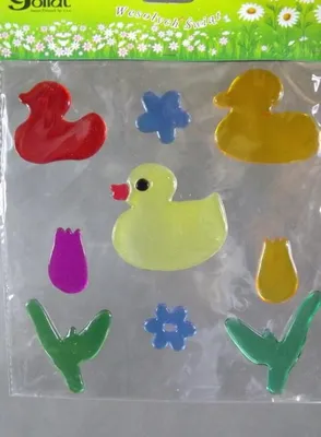 Zdjęcie produktu dla Żelki do przyklejenia kaczuszki i kwiatki