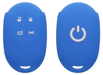 Produktbild von kwmobile Schlüsselhülle für Fiat 500E 4-Tasten Autoschlüssel Hülle - Autoschlüssel Schlüssel Hülle aus Silikon - Schlüsselschutz Gehäuse in Blau