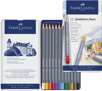 Produktbild von FABER-CASTELL - Aquarellstifte Set 12-teilig Goldfaber Aqua