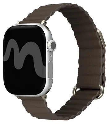 Obrázek produktu pro Magnetický kožený pásek pro Apple Watch | 38/40/41/42 mm - Tmavě hnědý