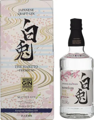 Image de Matsui Gin THE HAKUTO Premium 47% Vol. 0,7l en boîte cadeau