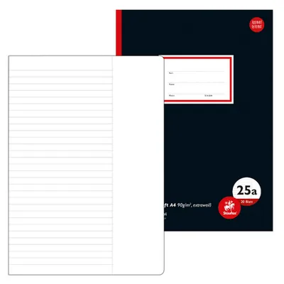 Image de Staufen® 734012200 Cahier d'école secondaire 9,0 cm marge 25a ligné DIN A4 marge extérieure 20 feuilles
