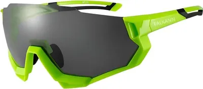 Produktbild von Falkann Rush Fahrradbrille Set – Polarisierte Sport- & Sonnenbrille mit 5 Wechselgläsern – UV400 Schutz – Lime