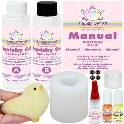 Obrázok produktu pre Sada na modelovanie "Squishy" – tekuté silikónové kuriatko s formou a príslušenstvom