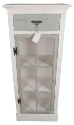 Produktbild von Casa Padrino Landhausstil Kommode Antik Weiß / Hellgrau 58 x 37 x H. 139 cm - Möbel im Landhausstil
