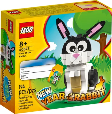 Produktbild von LEGO Bausatz Jahr des Hasen, 194 Teile, ab 8 Jahre, Kunststoff, Mehrfarbig, 122x141x46mm, 170g, Modell 40575, 2023