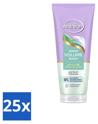 Productafbeelding van Kokos Volume Boost Shampoo 200 ml - Exfolierende shampoo voor fijn haar, die volume geeft
