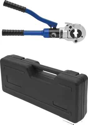 Immagine prodotto di Pinza a crimpare idraulica, forza di crimpatura 80 kN, 7 stampi inclusi, blu