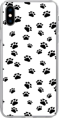 Produktbild von MuchoWow® Handyhülle Schutzhülle Hülle für Telefoonhoesje iPhone Xs Muster - Katze - Pfoten - Jungen - Mädchen - Kinder - Kind Silikon Softcase Handy Hülle - Handytasche