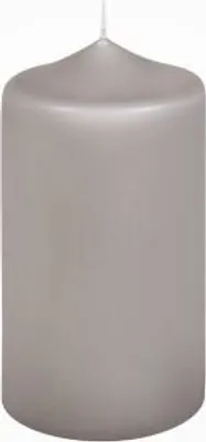 Produktbild von Premium Stumpenkerzen Hell-Grau 150 x 80 mm, 1 Stück